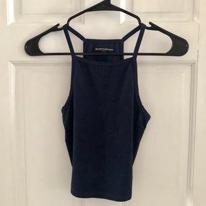 Brandy Melville soft navy blue crop top